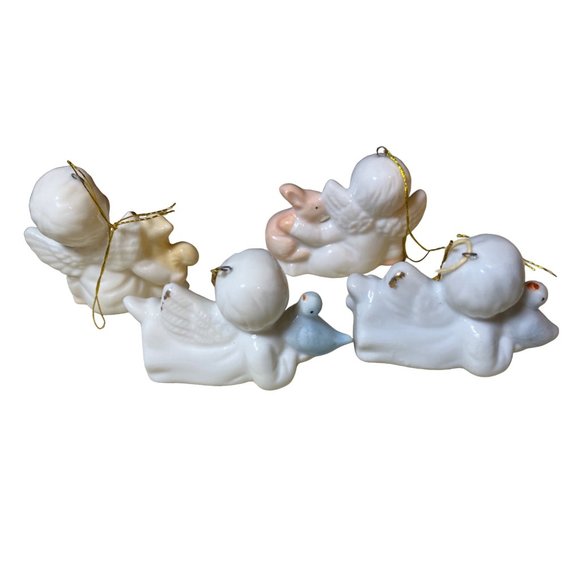 Bone China Angel Ornaments Set of 4 Ornaments - Picture 7 of 12